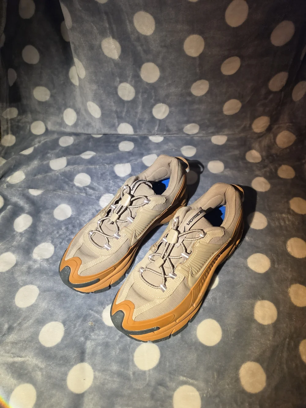Nike Women's Beige and Orange Trail Athletic Sneakers